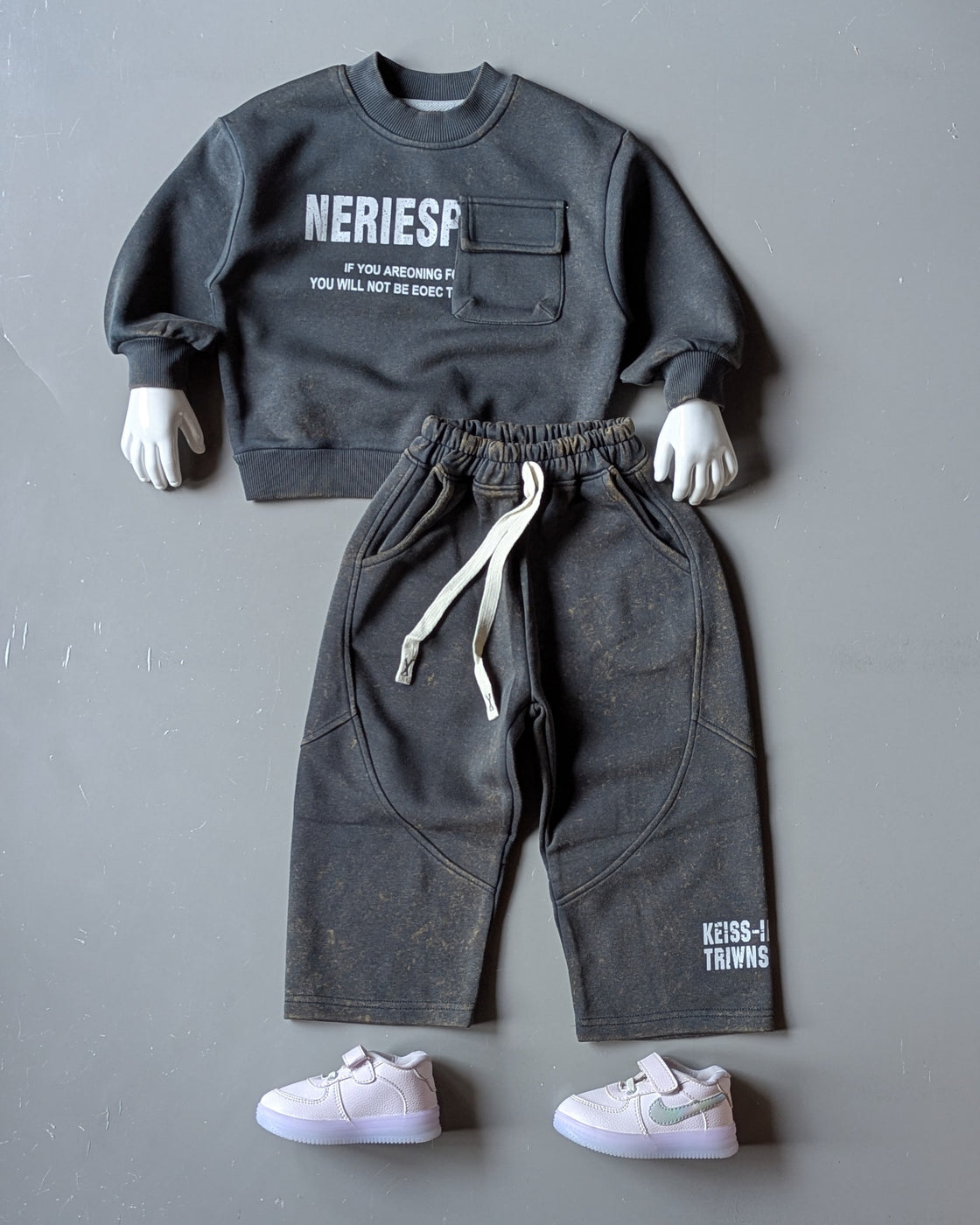 Unisex Full Sleeve Oversized T Shirt with Wide Leg Pant Set