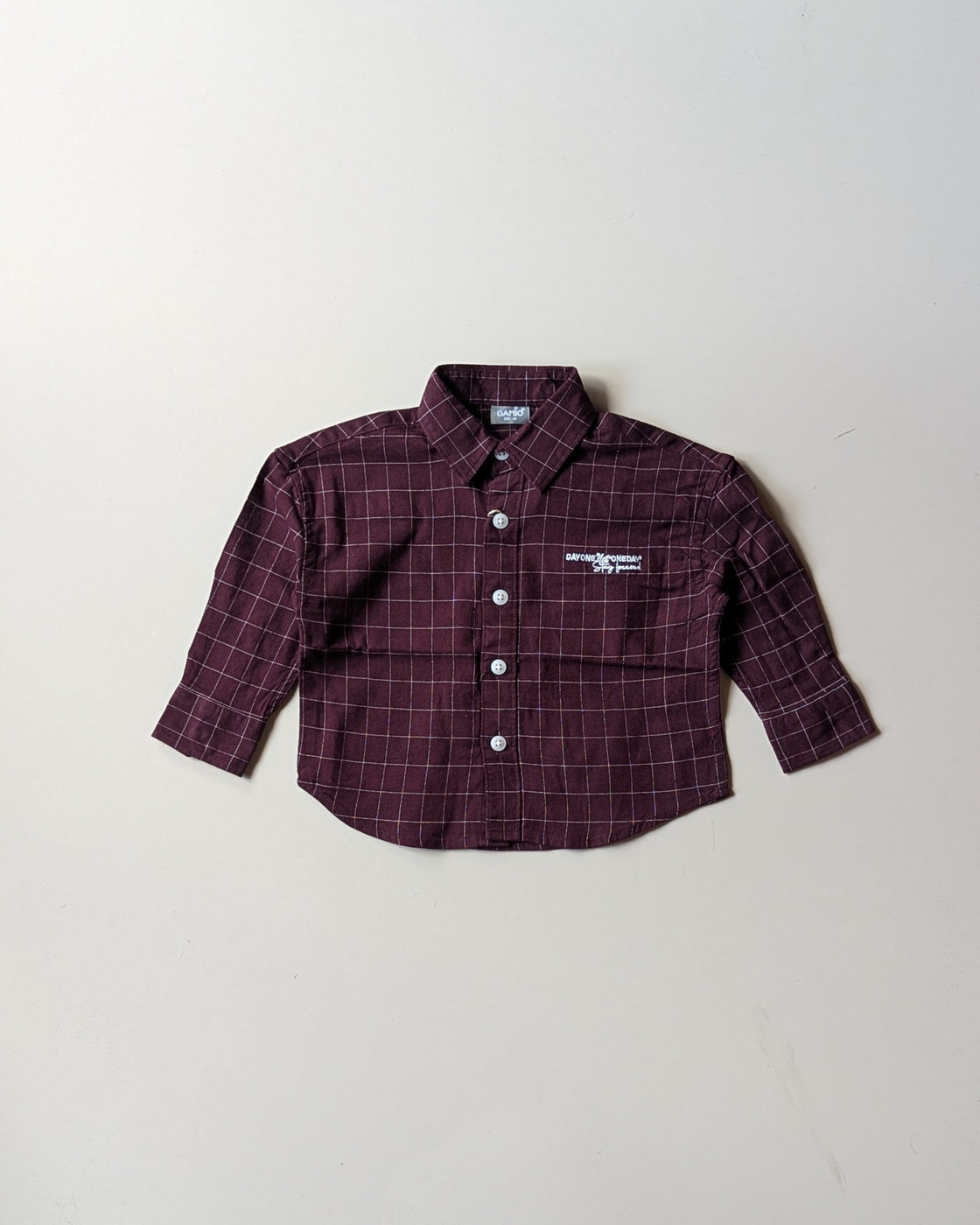 SHGMI01-01 Boys Full Sleeve Oversized Check Shirt