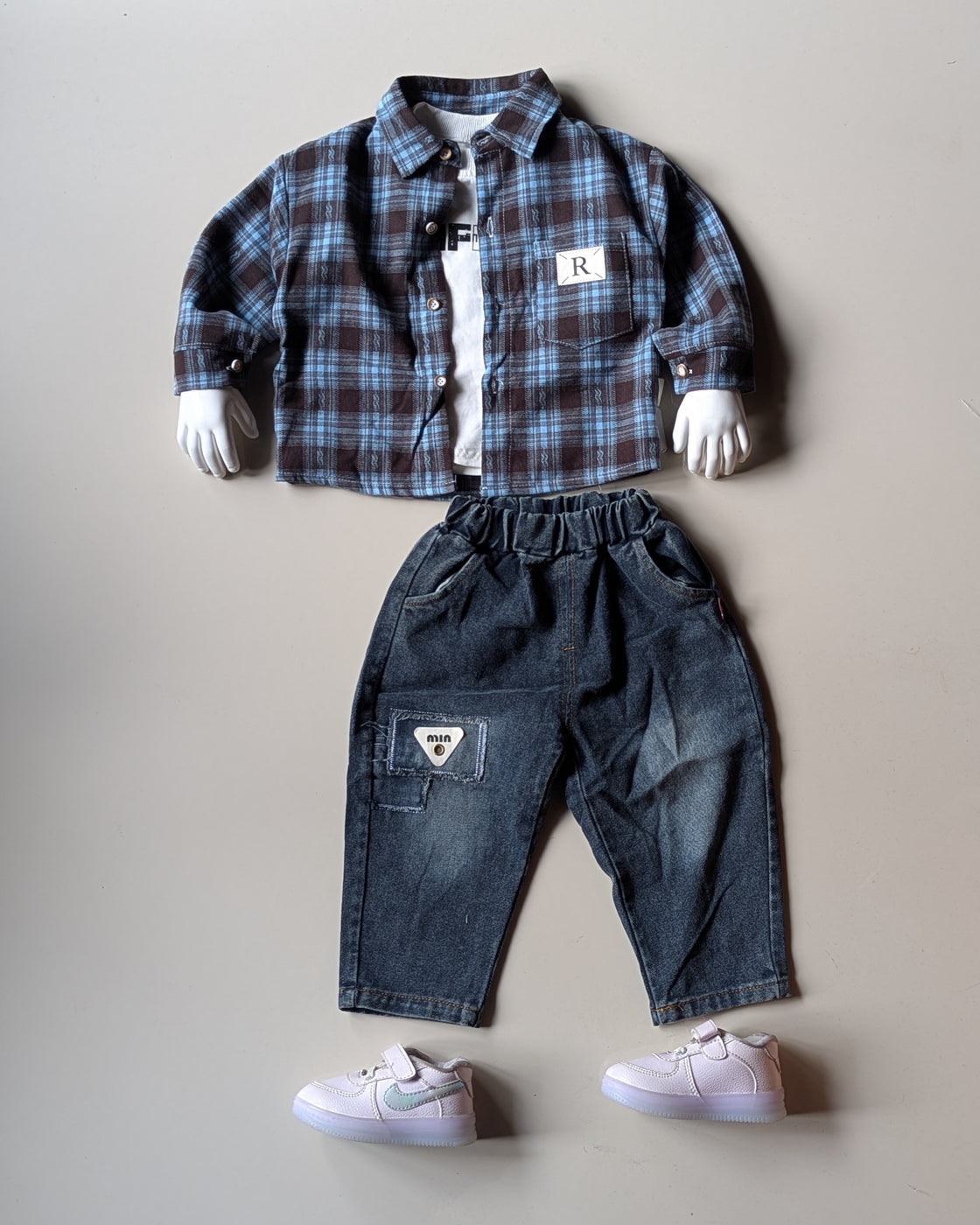 ST104 Unisex Full Sleeve Oversized Shirt with Inner T Shirt and Pant Set