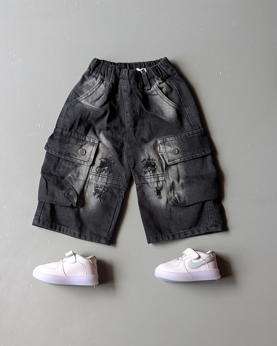 Unisex Distressed Wide Leg Jeans