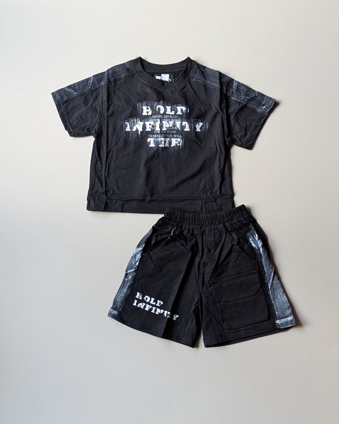 ST105 Unisex Half Sleeve Oversized T Shirt and Shorts Set
