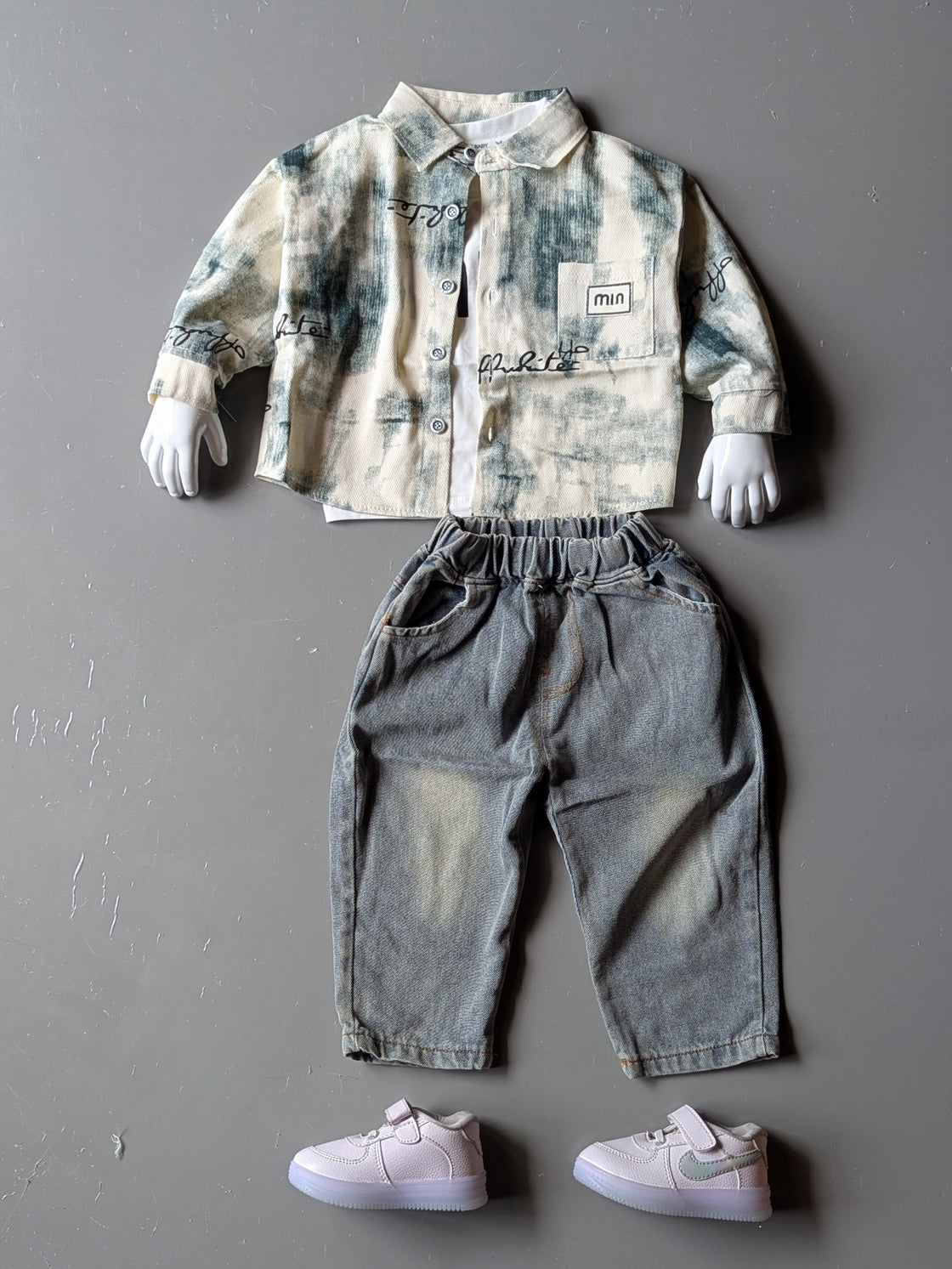 Unisex Full Sleeve Oversized Jacket, Inner T Shirt and Pant Set