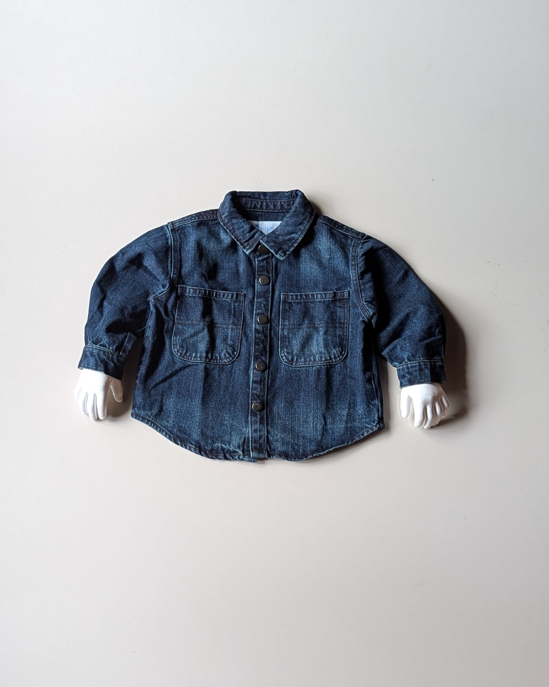SHFS26 Boys Full Sleeve Oversized Denim Shirt