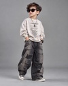 TSHCMB05 Unisex Full Sleeve Oversized T Shirt and Super Baggy Jeans