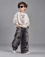 TSHCMB05 Unisex Full Sleeve Oversized T Shirt and Super Baggy Jeans