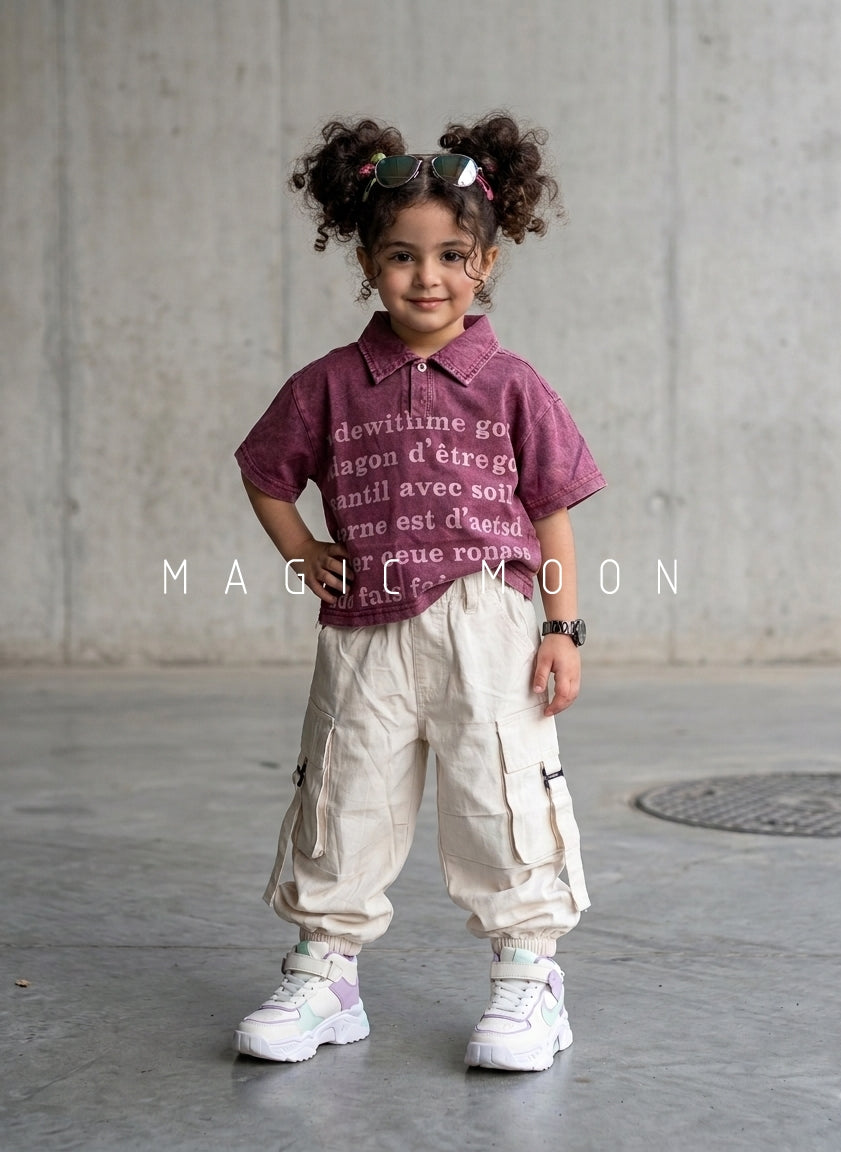 HSP01 Unisex Half Sleeve Oversized Polo T Shirt