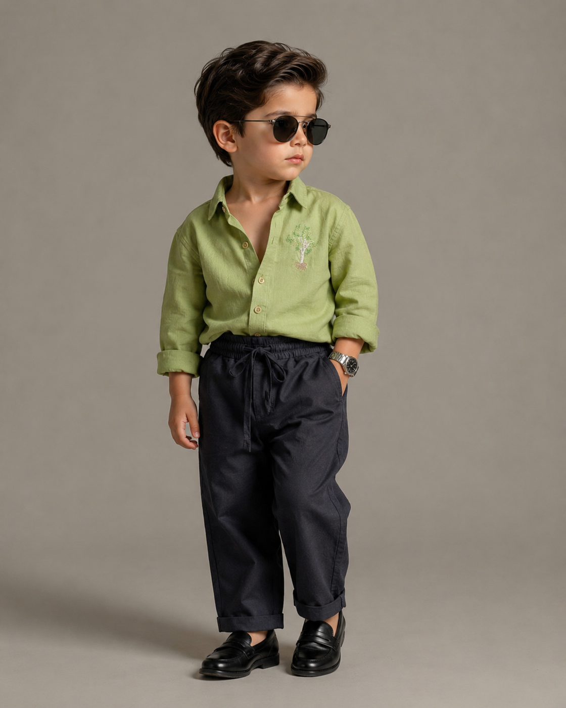 SHTCA01-04 Boys Full Sleeve Oversized Shirt