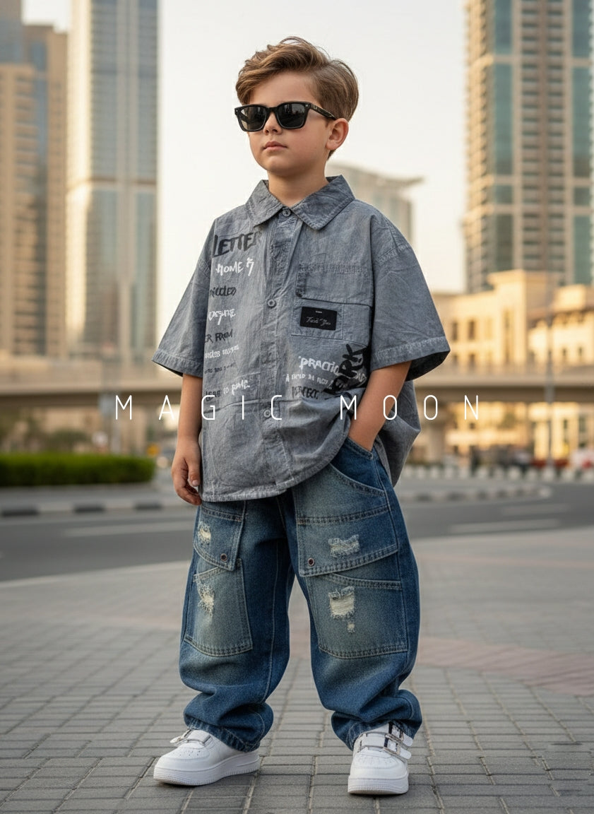 Unisex Half Sleeve Oversized Shirt