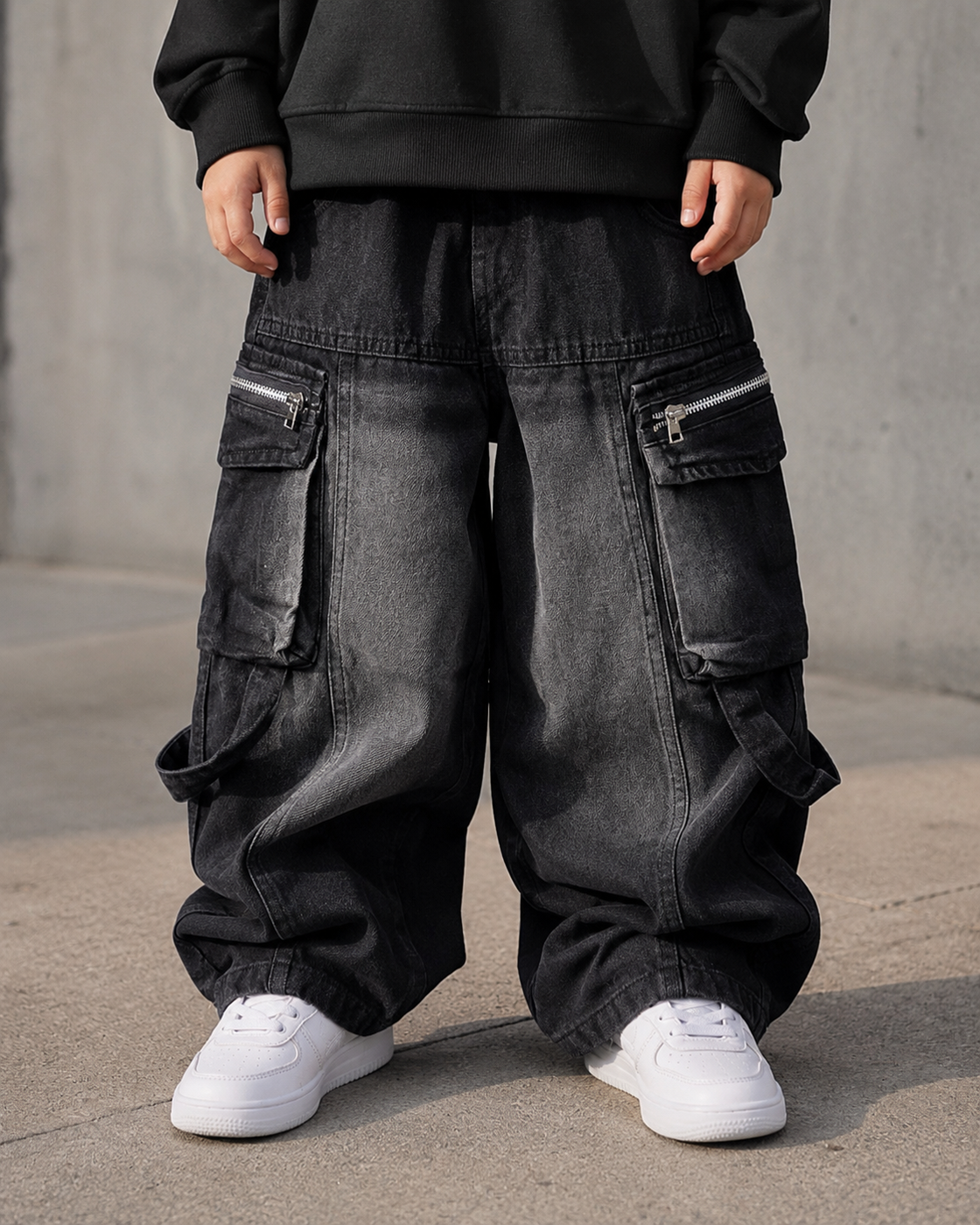 JN1009-02 Unisex Super Baggy Jeans