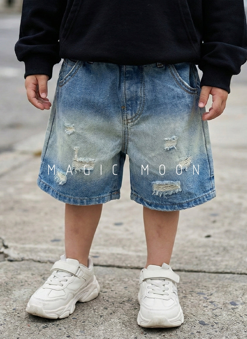 Unisex Distressed Shorts