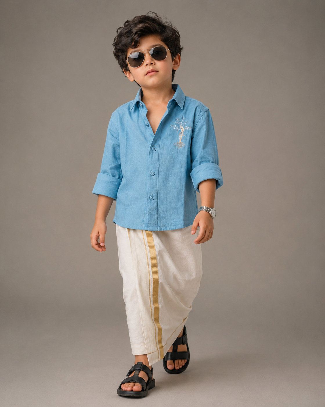 SHTCA01-02 Boys Full Sleeve Oversized Shirt