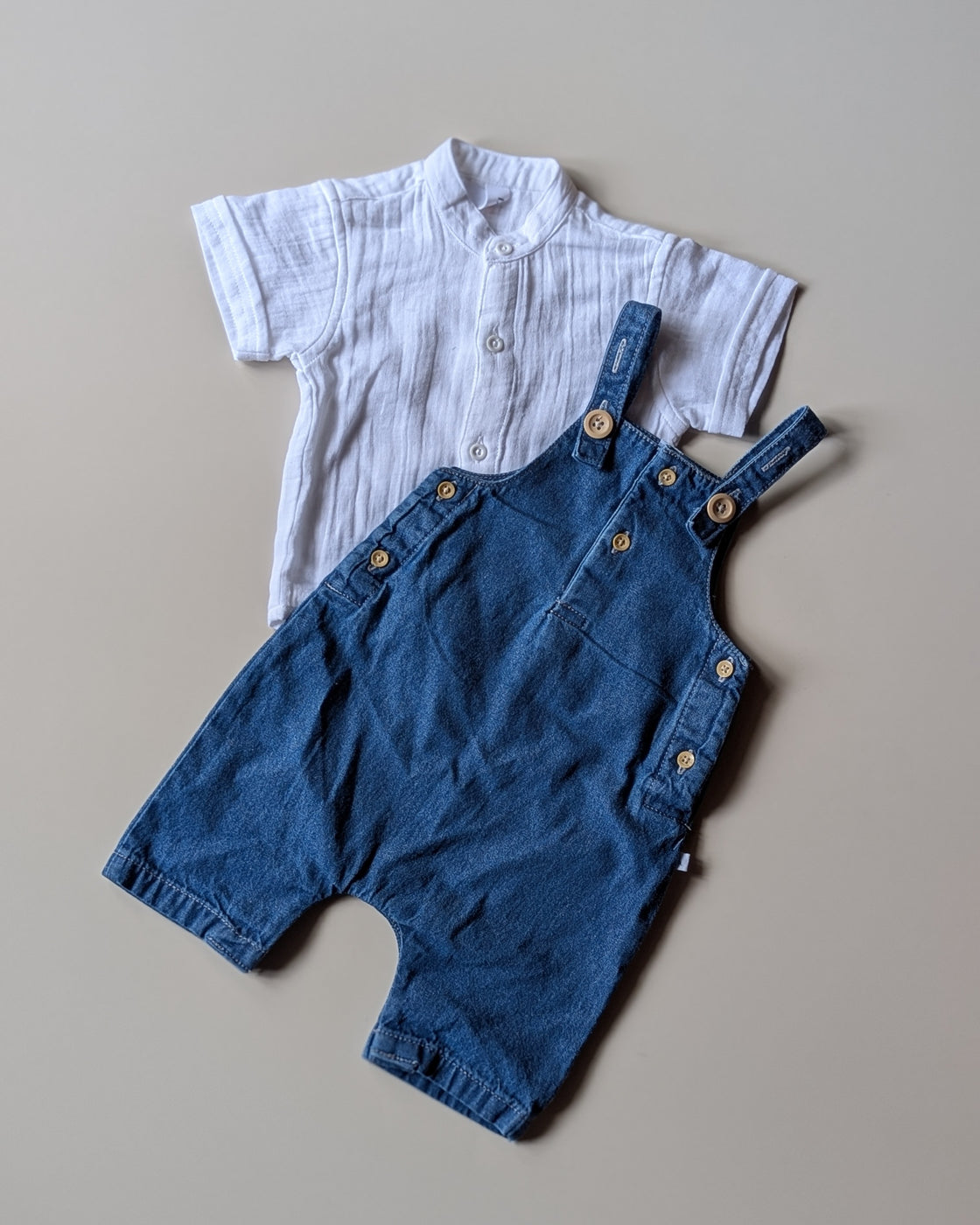 NB01 Unisex Half Sleeve Shirt with Romper Set