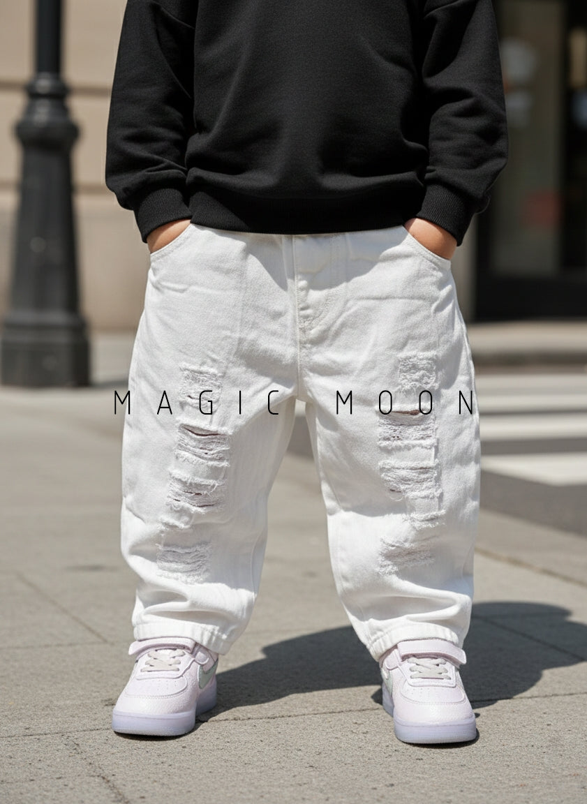 Unisex Distressed Baggy Jeans