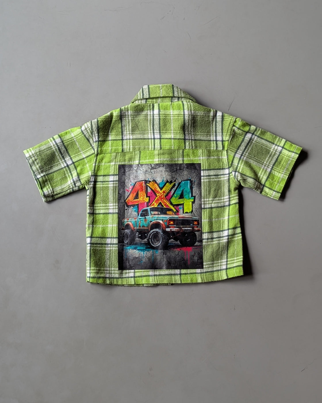 SHHS02 Boy's Half Sleeve Oversized Back Printed Shirt