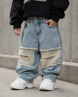 JNS111 Unisex Distressed Baggy Jeans