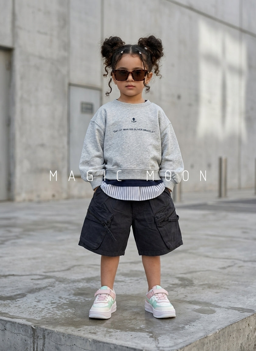 TSS01 Unisex Full Sleeve Oversized Layered Look T Shirt