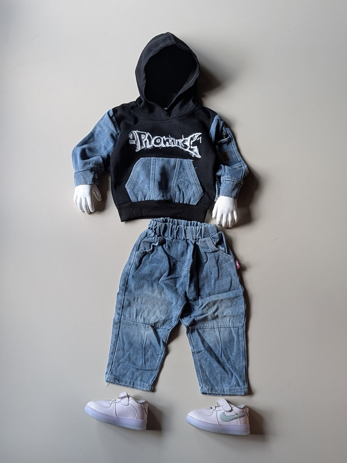 ST106 Unisex Full Sleeve Oversized Hooded T Shirt and Pant Set