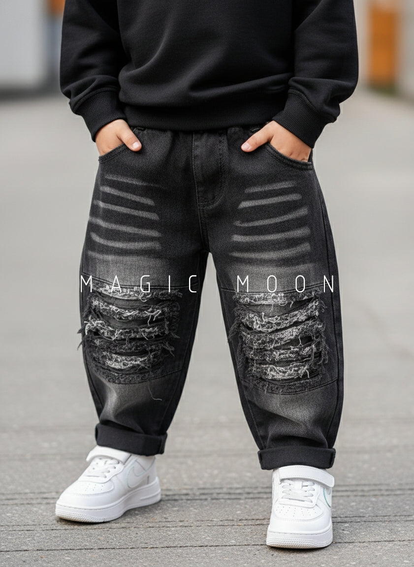 Unisex Distressed Baggy Jeans