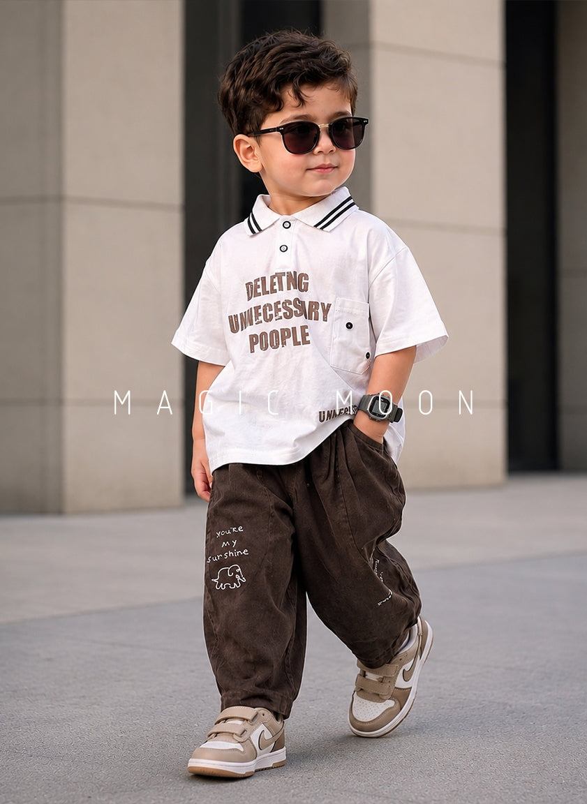 TSPL01 Unisex Half Sleeve Oversized Polo T Shirt