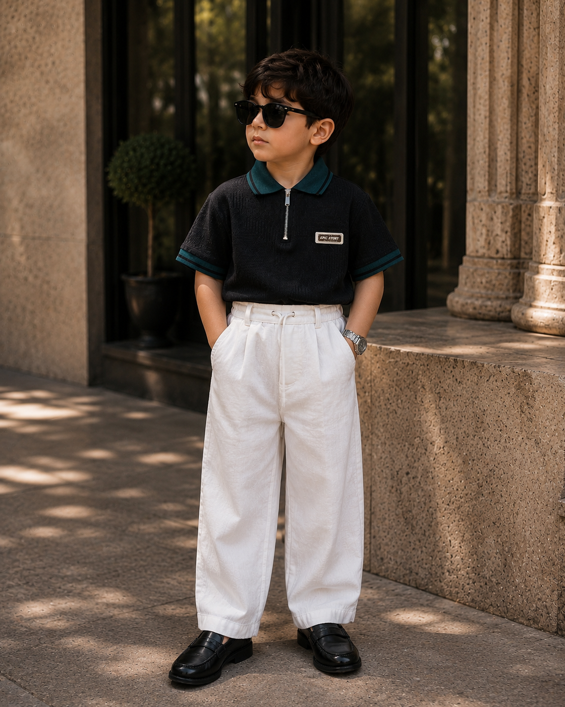 TSPL07Z-02 Unisex Half Sleeve Oversized Polo T Shirt