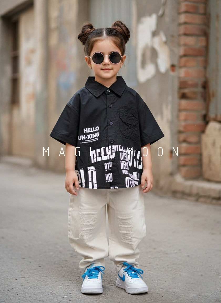 Unisex Half Sleeve Oversized Shirt