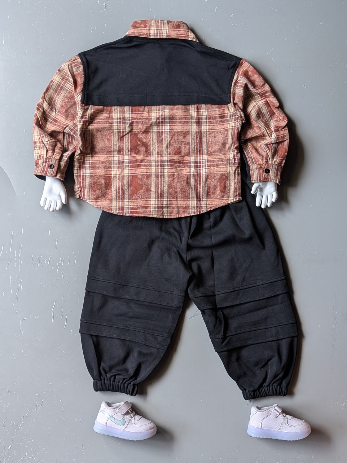 Unisex Full Sleeve Oversized Layered Look T Shirt with Baggy Pant Set