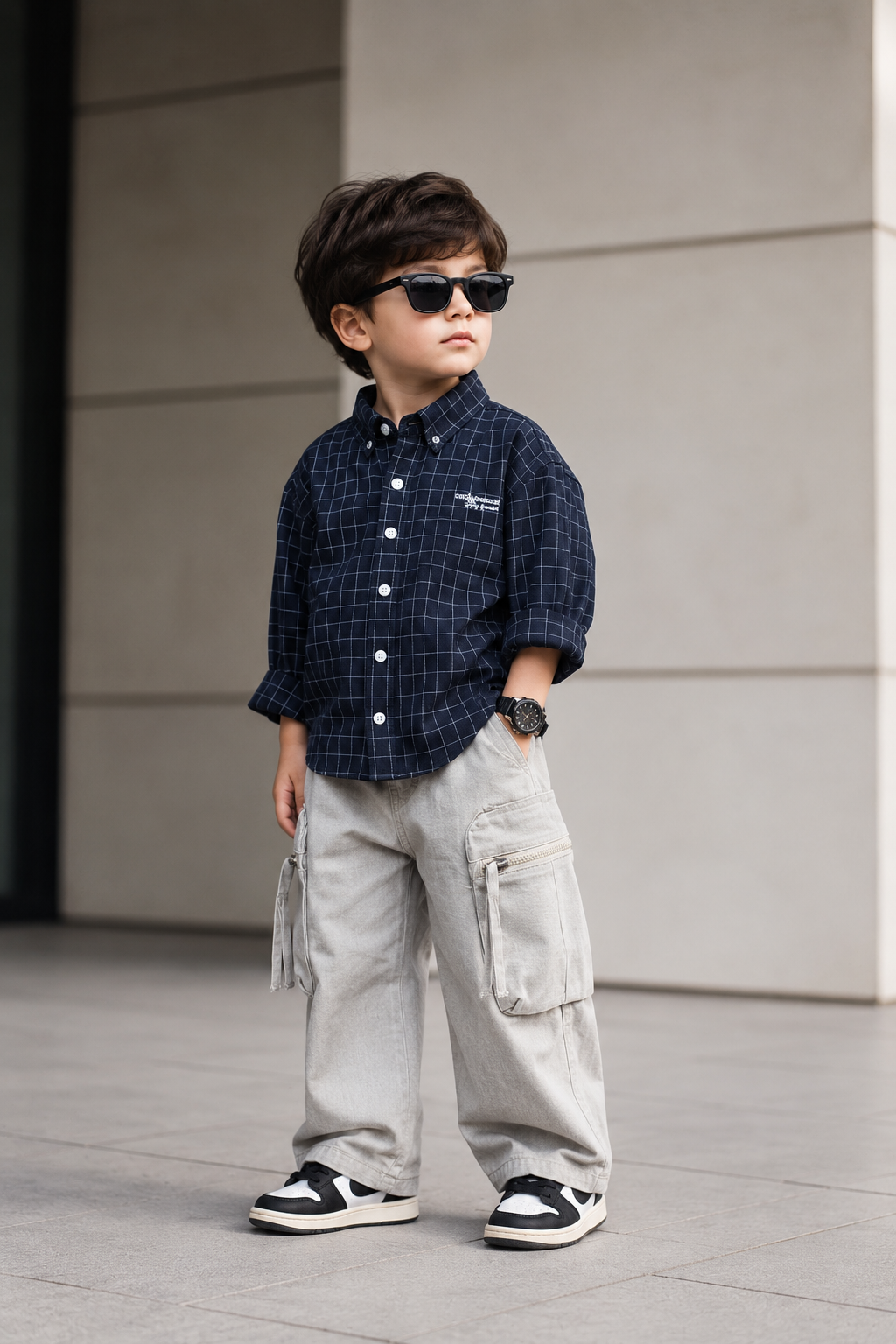 SHGMI01-04 Boys Full Sleeve Oversized Shirt