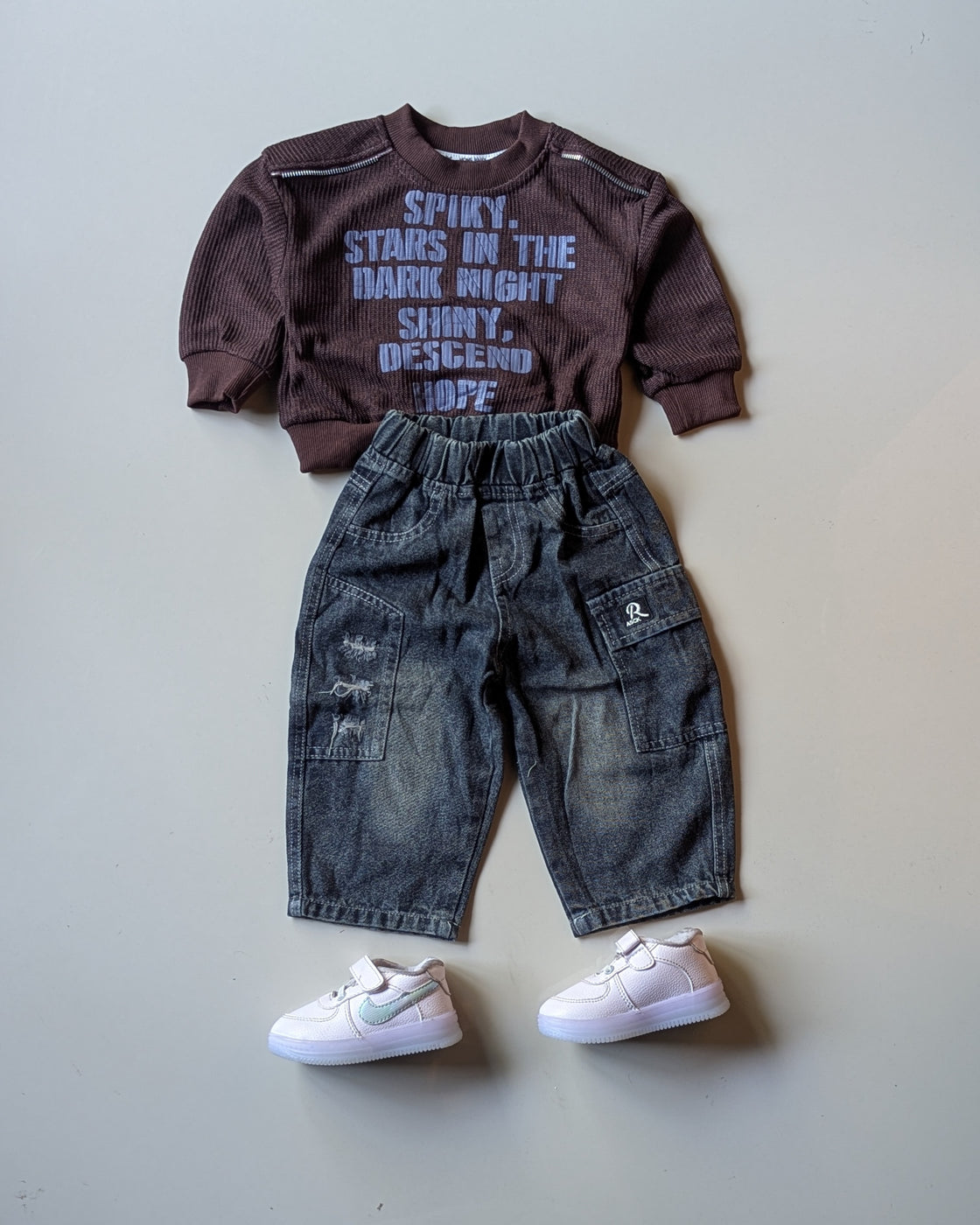 STIM114-01 Unisex Full Sleeve Oversized T Shirt and Pant Set