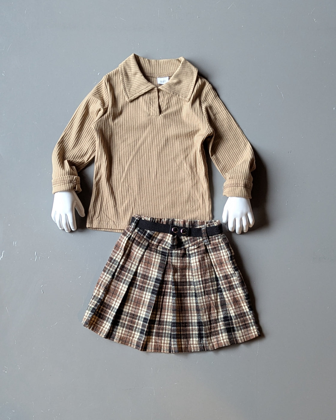 Full Sleeve T Shirt and Skirt Set