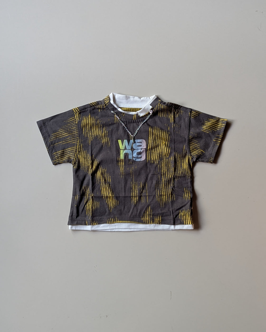 TSHIMZ02-03 Unisex Half Sleeve Oversized T Shirt with Attached Chain