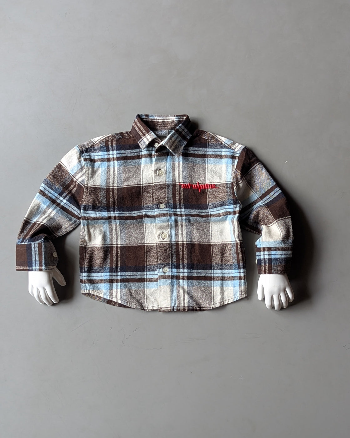 SHFS07 Boy's Full Sleeve Oversized Check Shirt