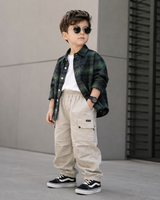 SHGMU02-02 Boy's Full Sleeve Oversized Check Shirt