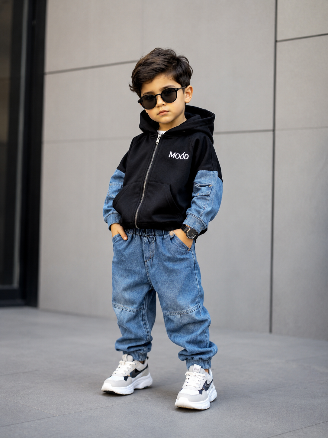 ST106 Unisex Full Sleeve Oversized Hooded T Shirt and Pant Set