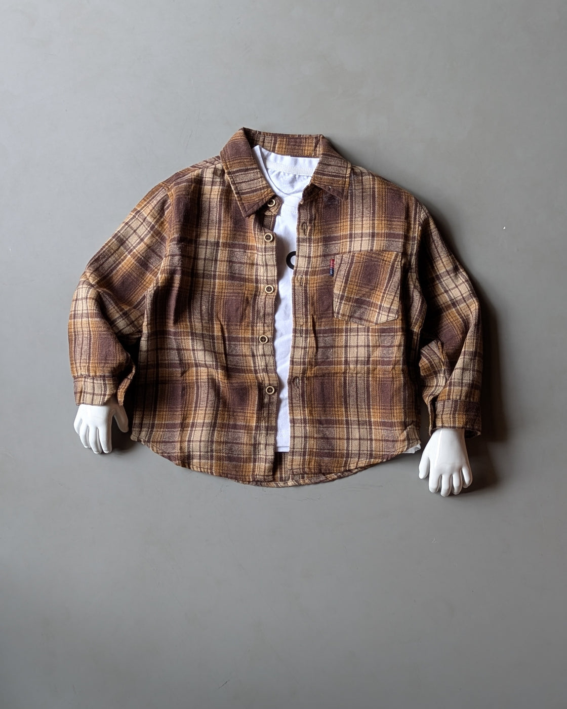 SHFB02 Unisex Full Sleeve Oversized Shirt with Inner T Shirt