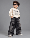 TSHCMB06 Unisex Full Sleeve Oversized T Shirt with Super Baggy Jeans