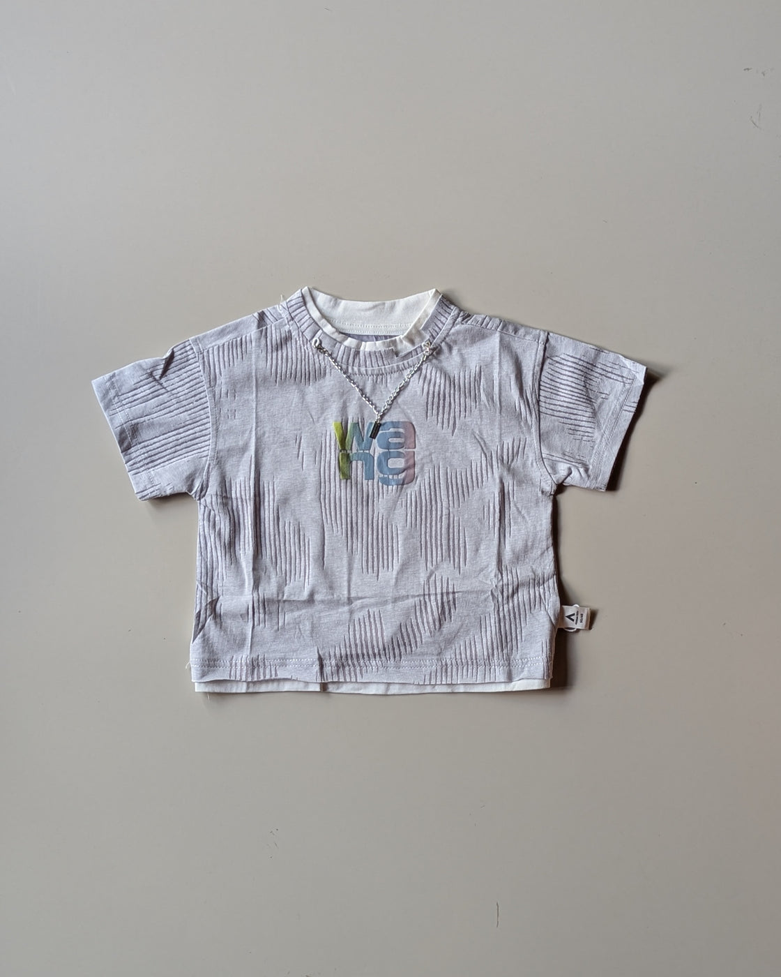 TSHIMZ02-01 Unisex Half Sleeve Oversized T Shirt with Attached Chain