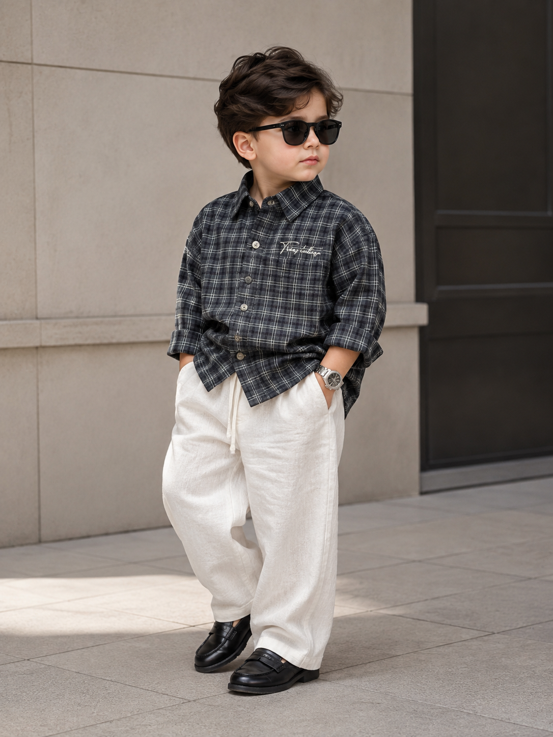 SHTCW01-02 Boys Full Sleeve Oversized Shirt