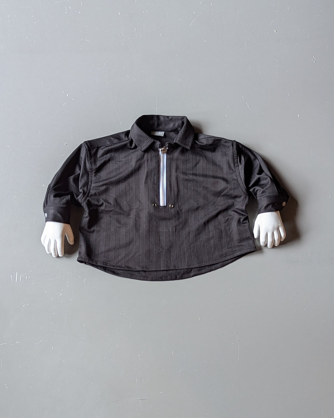 Long Sleeve Polo Pop Over Shirt