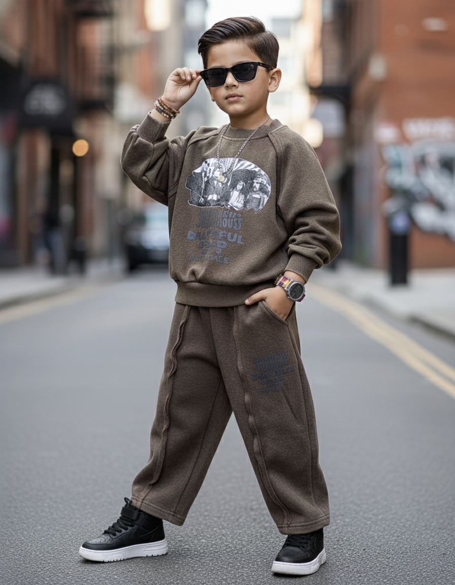 Unisex Full Sleeve Oversized T Shirt with Wide Leg Pant Set