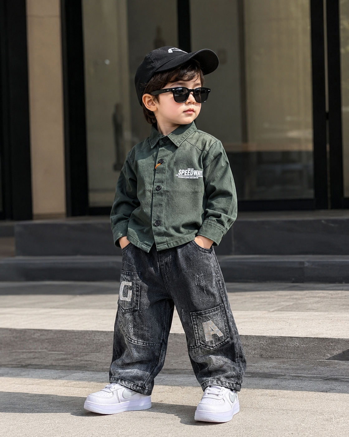 SHFS22 Boys Full Sleeve Oversized Shirt