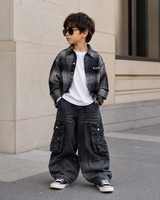 SHGMV01-02 Boys Full Sleeve Oversized Check Shirt (Big)