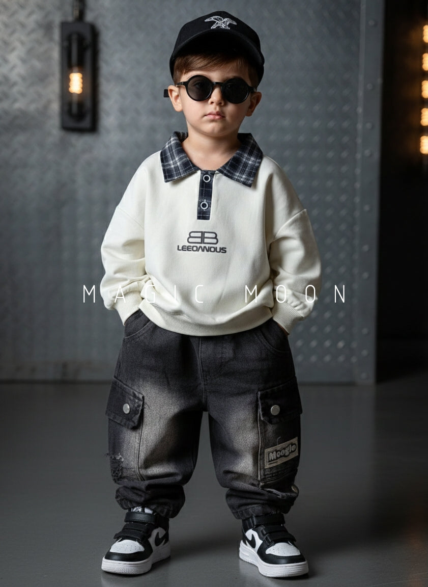 Unisex Full Sleeve Oversized Polo T Shirt