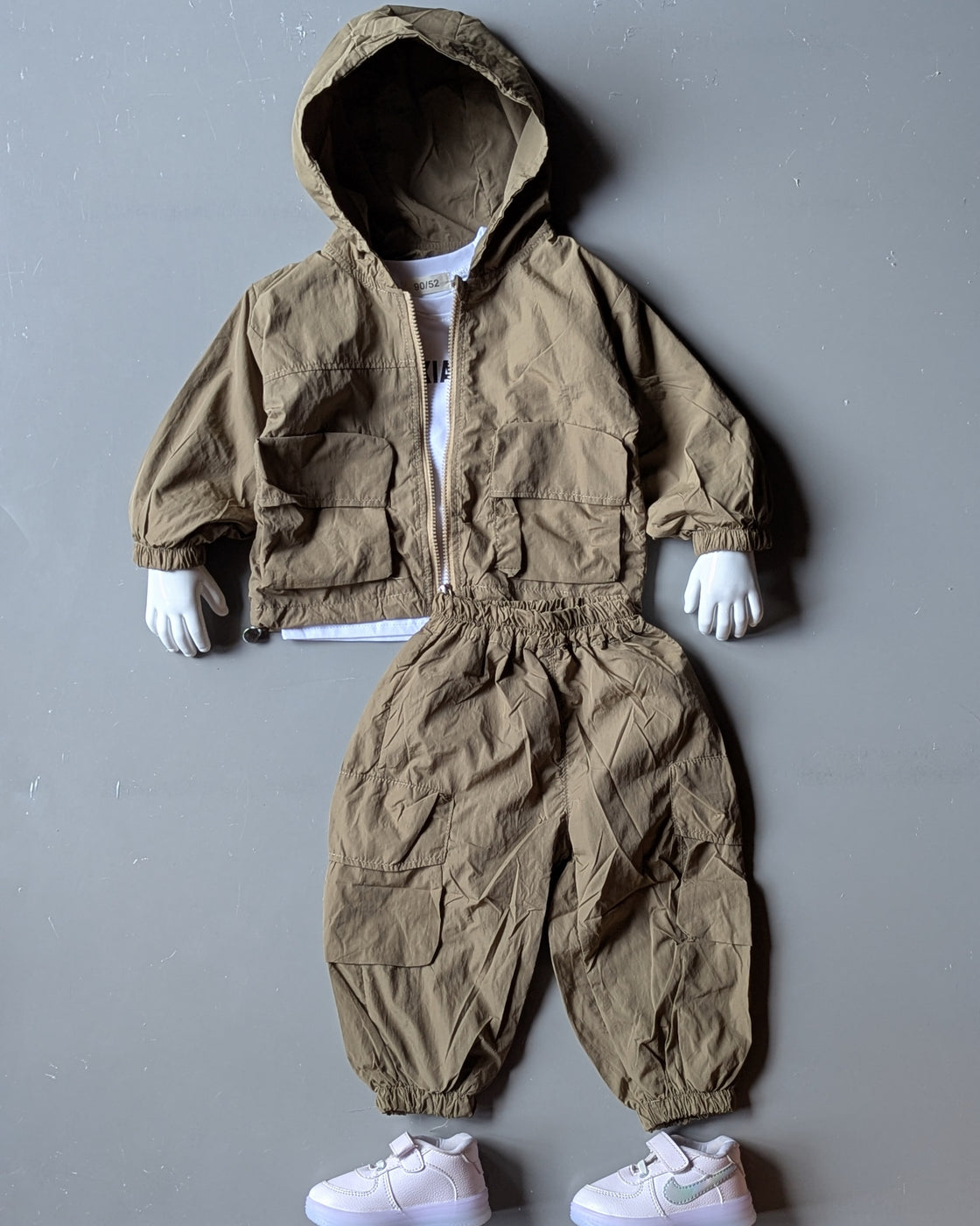 Unisex Full Sleeve Hooded Overcoat with Inner T Shirt and Pant Set