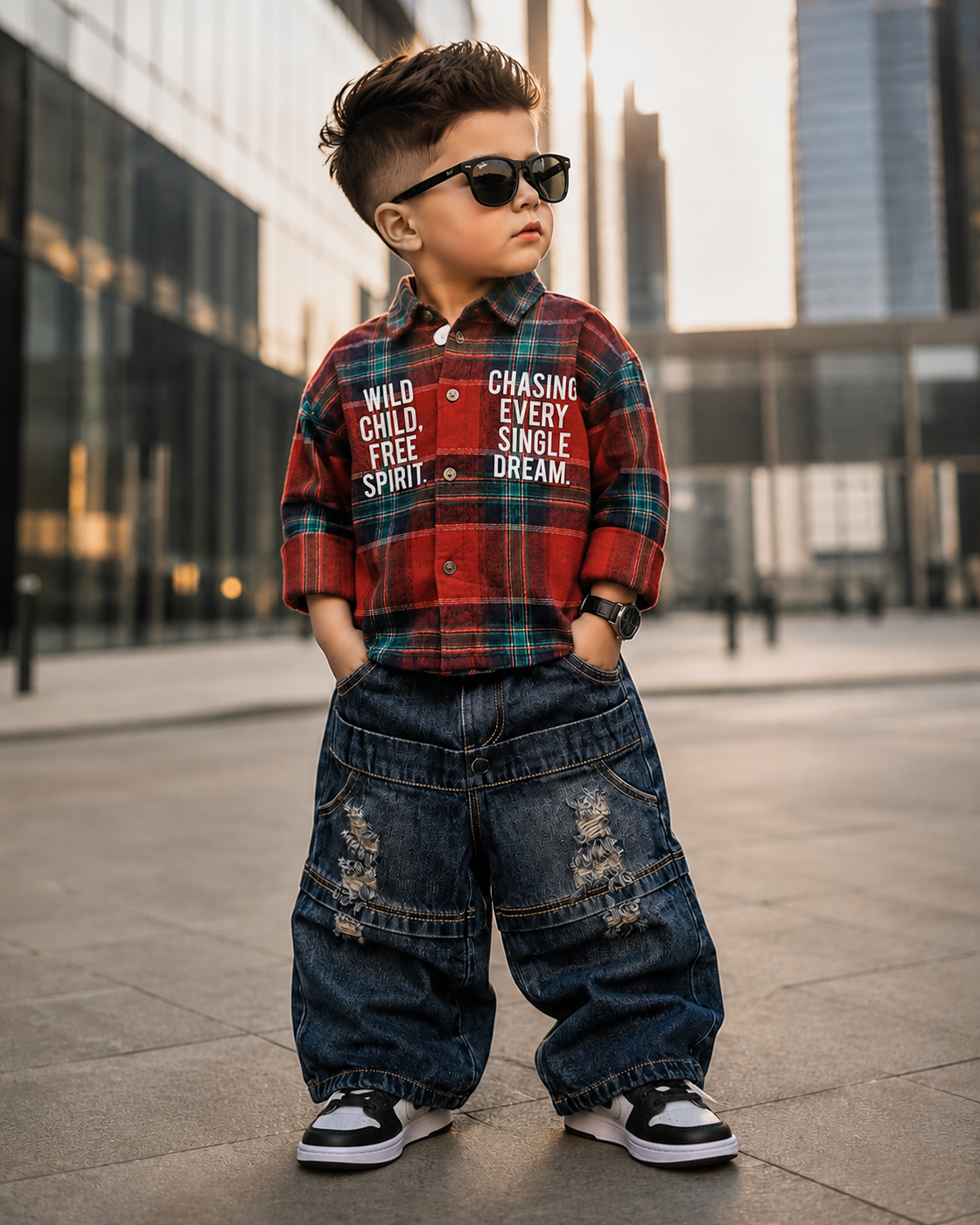 SHFS22 Boys Full Sleeve Oversized shirt