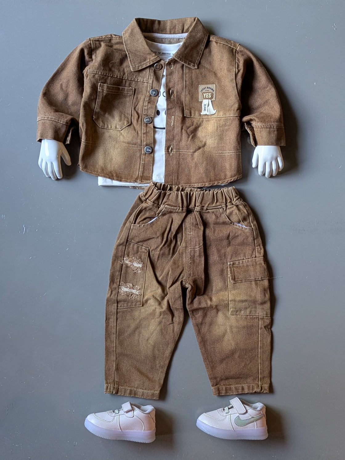 Unisex Oversized Jacket, Inner T Shirt and Pant Set