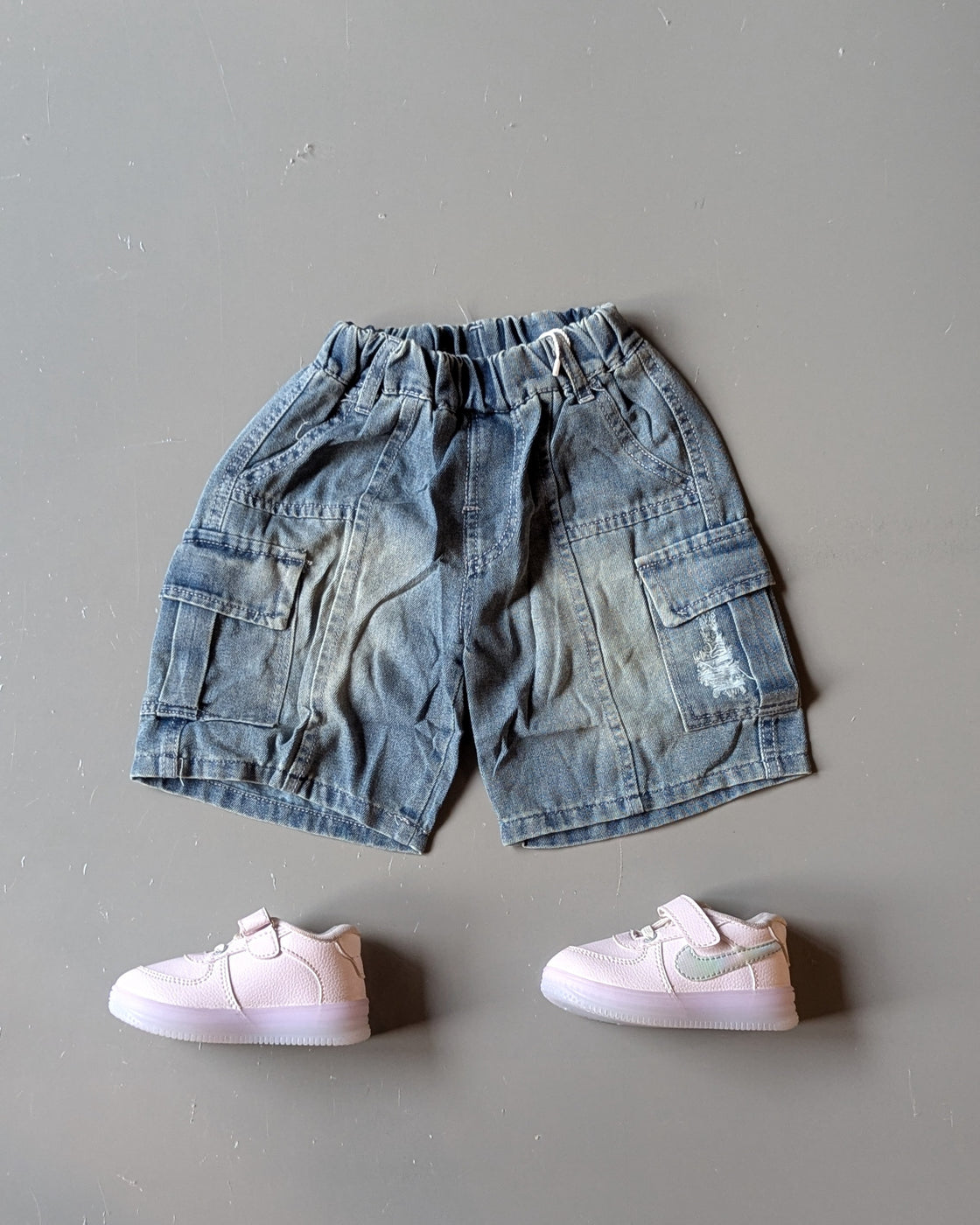 Unisex Knee Length Denim Shorts