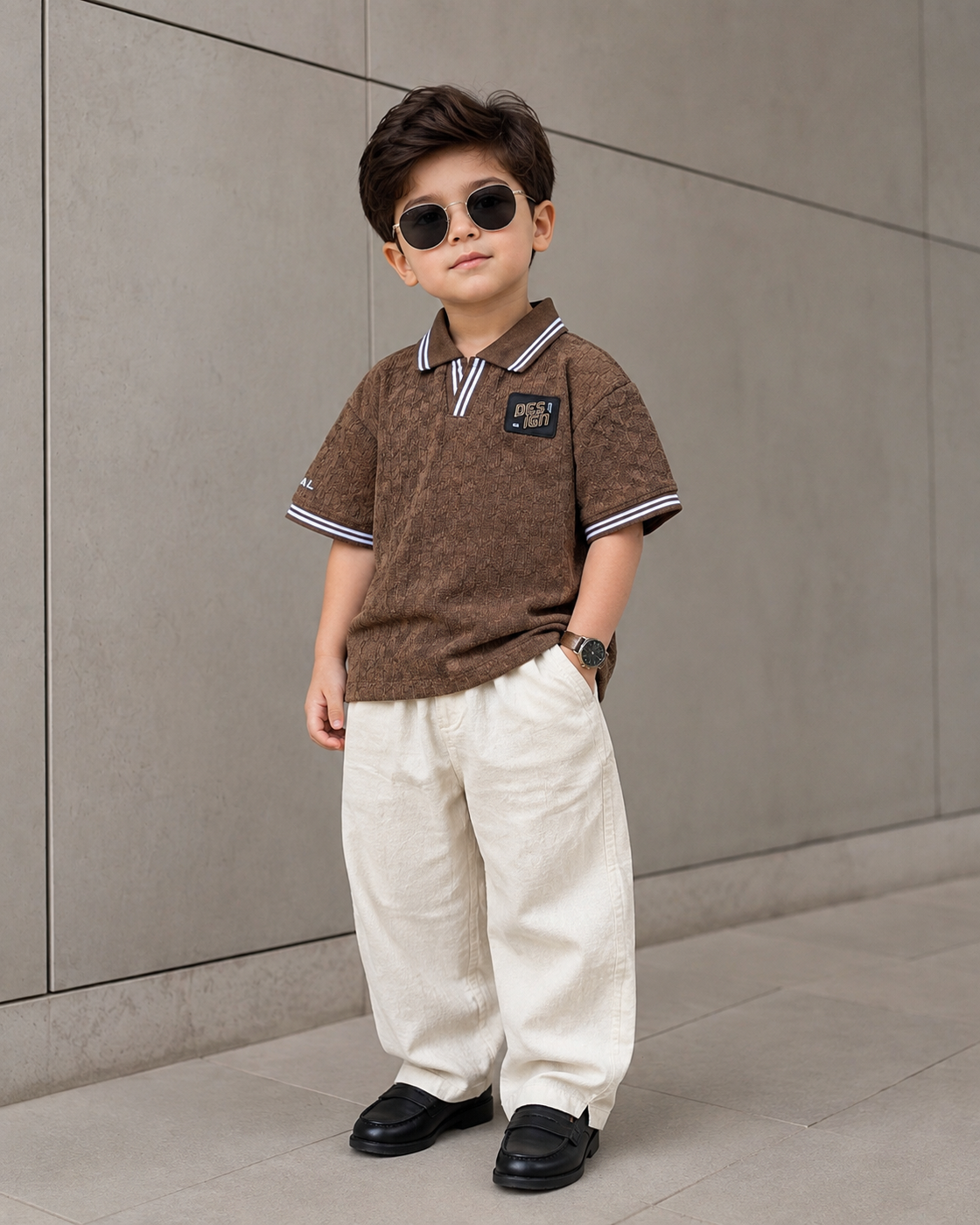 TSPL05 Unisex Half Sleeve Oversized Polo T Shirt