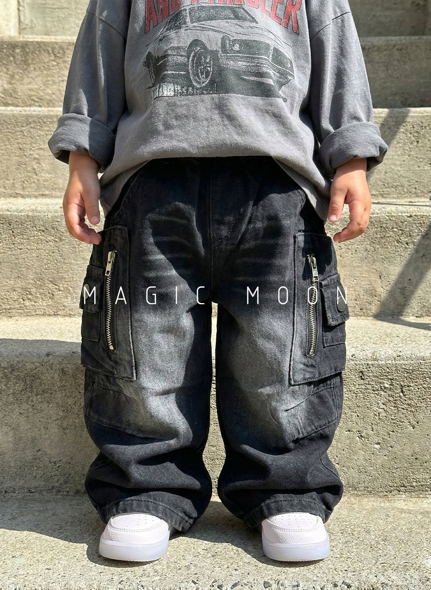 Unisex Washed Super Baggy Jeans