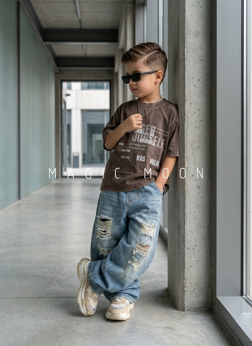 HS01 Unisex Half Sleeve Oversized T Shirt