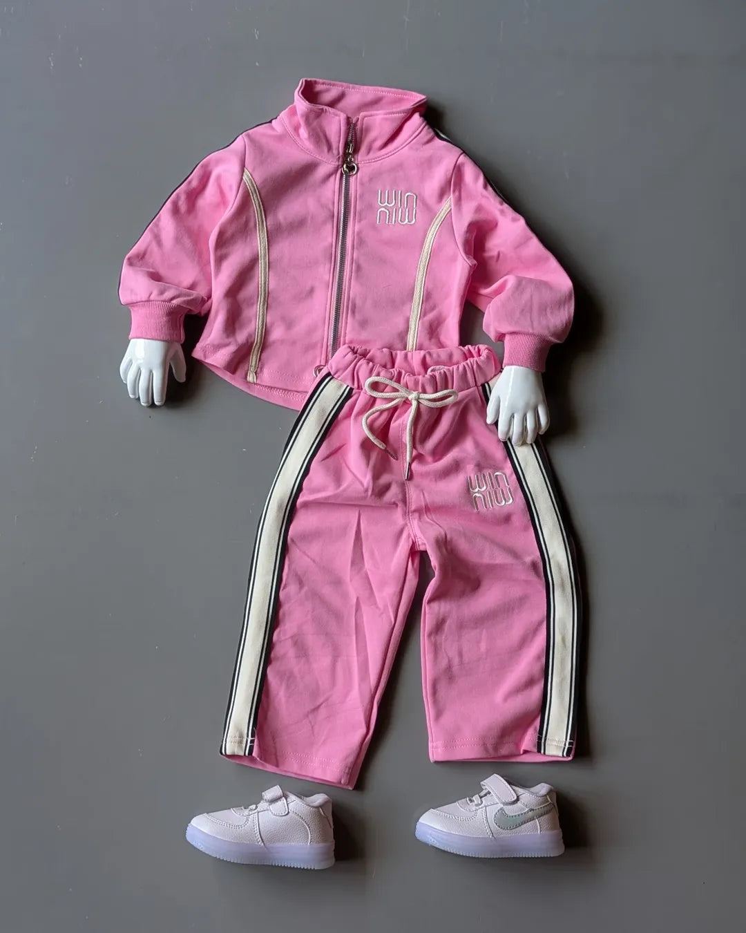 Girls Full Sleeve High Neck Jacket with Pant Set